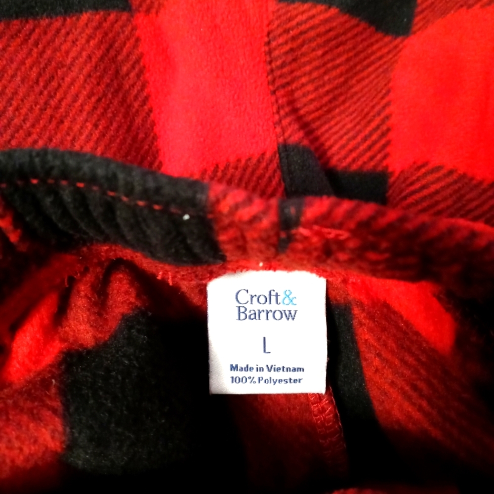 🎄🏫CRAFT&BARROW HOUSE PANTS🏬🎅SIZE LARGE,100% POLYESTER 💝ELASTIC WAIST BAND.